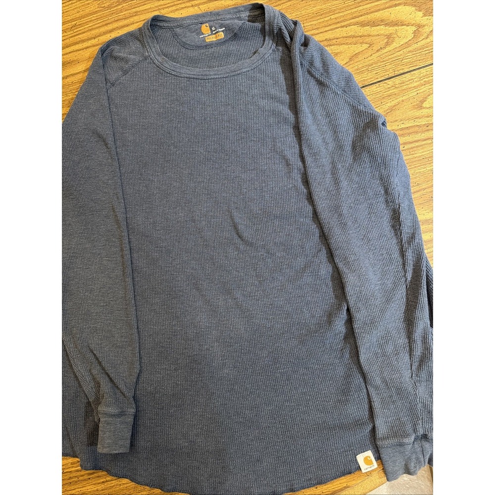 Carhartt Mens XL Relaxed Fit Waffle Thermal Long Sleeve Grey TK4429M